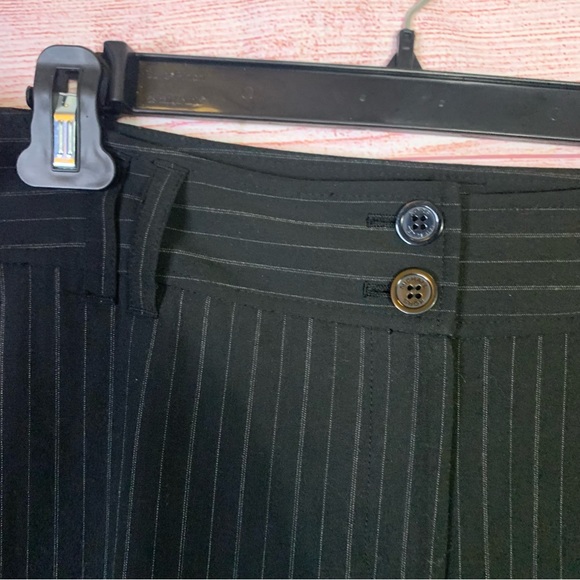 Michael Michael Kors Millbrook Fit Black Pinstripes Pants Size 10 - Picture 5 of 8